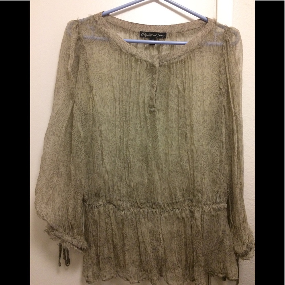 Elizabeth and James - Silk Peasant Blouse